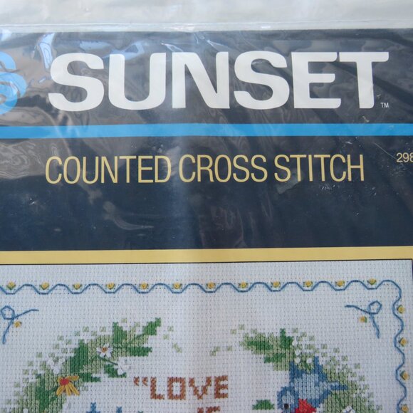 Love is Us Sunset Counted Cross Stitch Vintage Kit #2983, 1984 - Picture 2 of 10